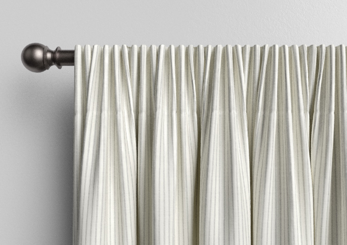 Laura Ashley Candy Stripe, Steel - Made to Measure Curtains - Image 9